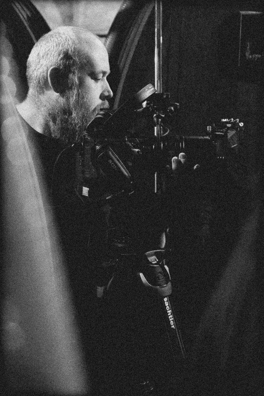 Will Riddell filming on location