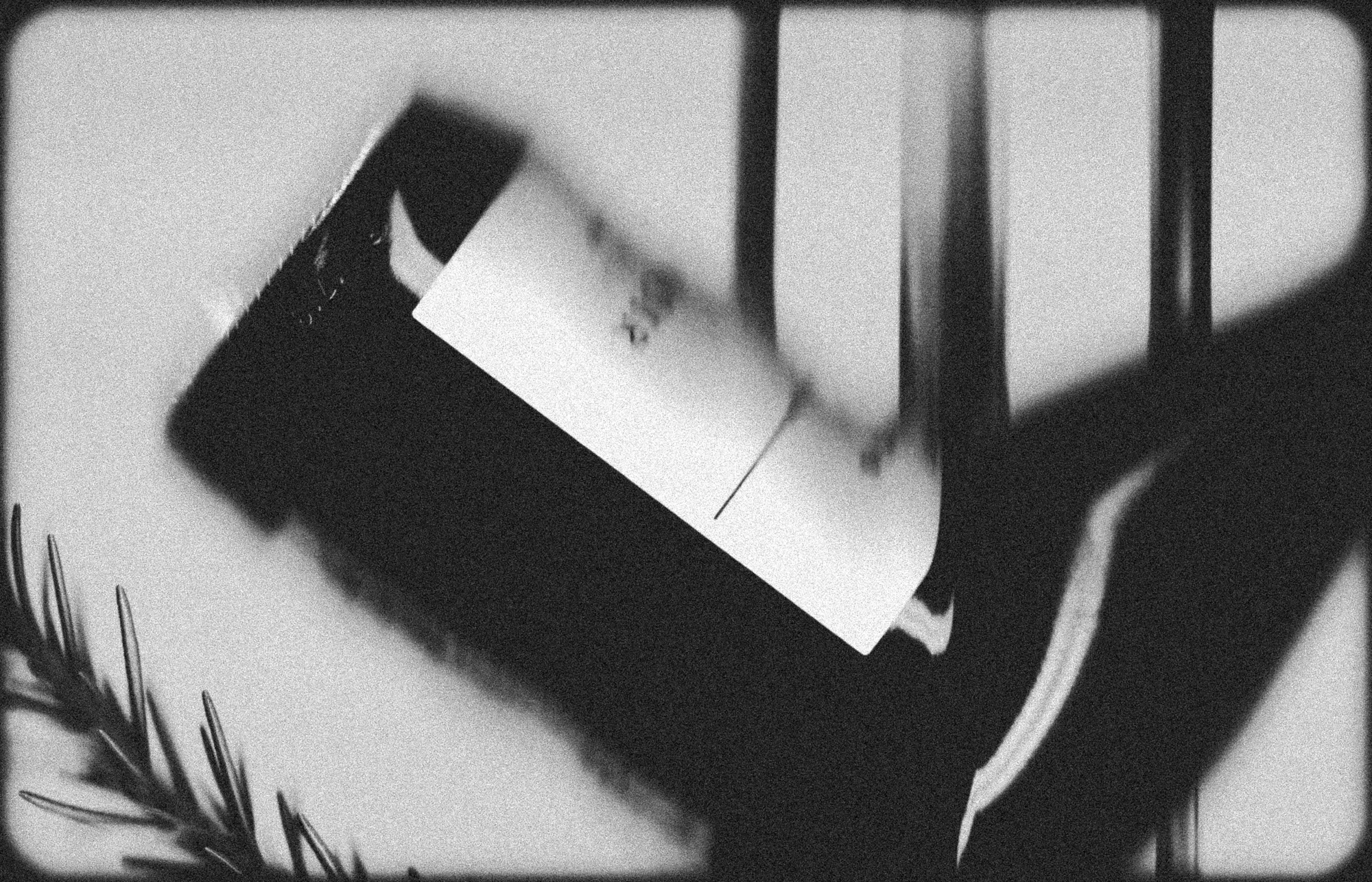 Abstract wine bottle scan, rotated horizontally